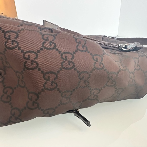 Gucci GG Monogram Nylon Brown Bag - Picture 6 of 11